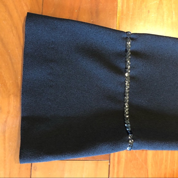 Laura Long Dressy Black Blazer with fancy Accent sleeves Like New Sz 8 - Picture 4 of 7